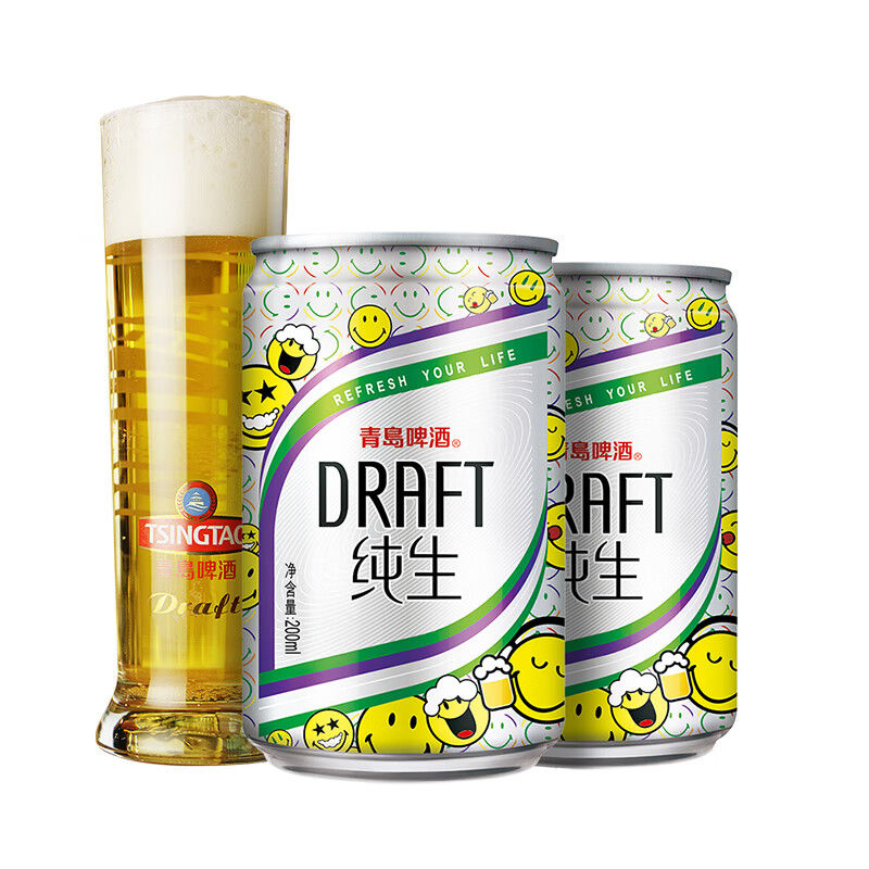 临期品：TSINGTAO 青岛啤酒 纯生 10度 迷你小罐 200ml*4听 5.86元包邮