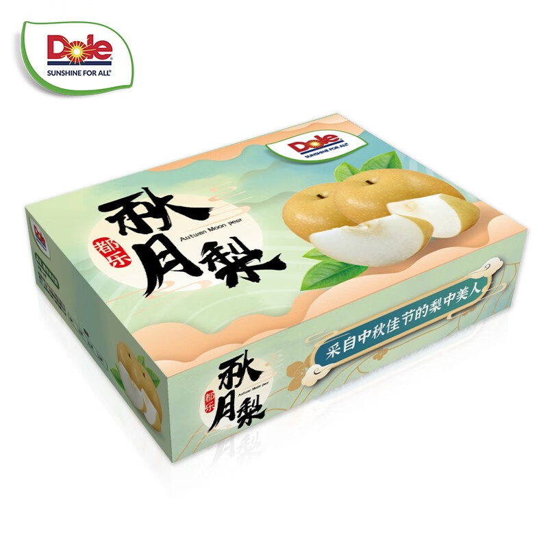 PLUS会员：Dole 都乐 秋月梨 1.6kg 4-6枚 单果260g 小礼盒 19.72元包邮（多重优惠