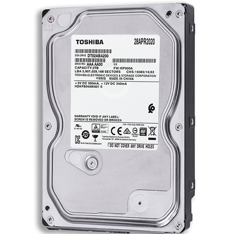 TOSHIBA 东芝 2TB 128M SATA3台式机硬盘(DT02ABA200) 389元