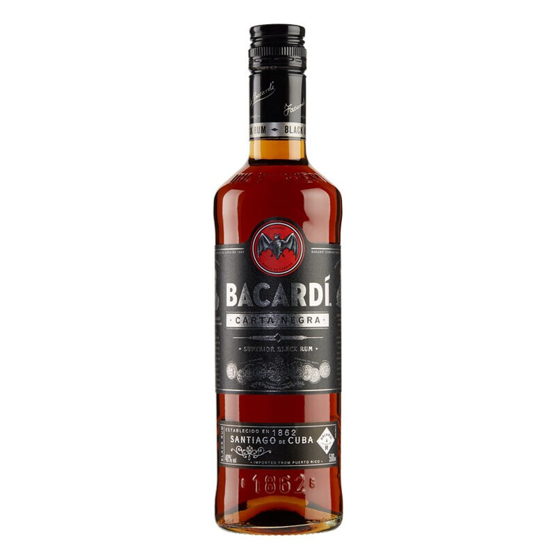 BACARDI 百加得 黑朗姆酒 40%vol 500ml 46.42元（需买2件，需用券）