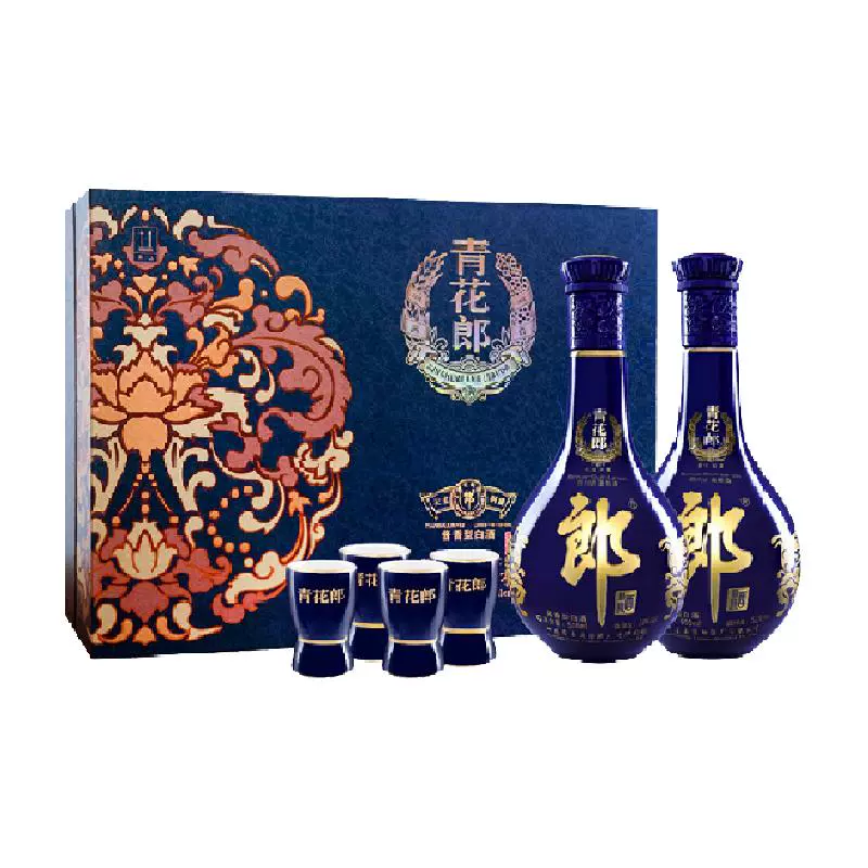 郎酒 郎 青花郎 53%vol 酱香型白酒 500ml*2瓶 礼盒装 ￥1574.5