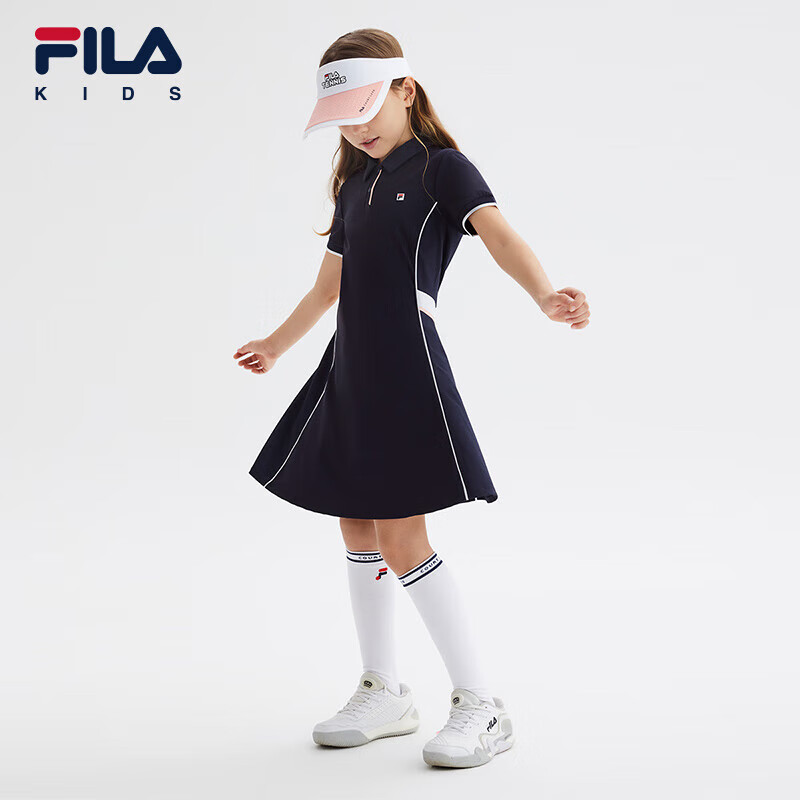 PLUS会员：FILA 斐乐 女童休闲运动针织连衣裙 384元包邮（双重优惠）