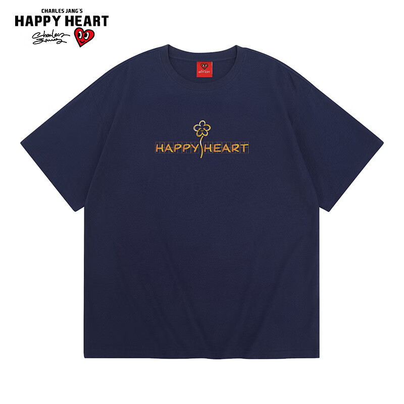 PLUS会员：CHARLES JANGS HAPPY HEART 查尔斯桃心 男士纯棉T恤 429024T 58.46元（需领券