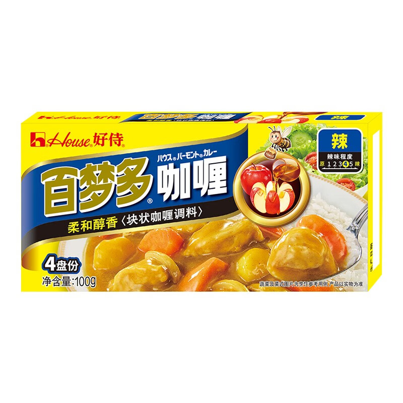 House 好侍 百梦多咖喱辣味100g 8.9元（需买3件，需用券）