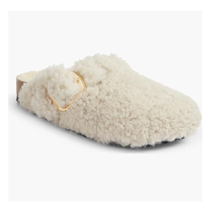 Birkenstock 白毛絨款 Boston 拖鞋 6折 $117（約843.1元）