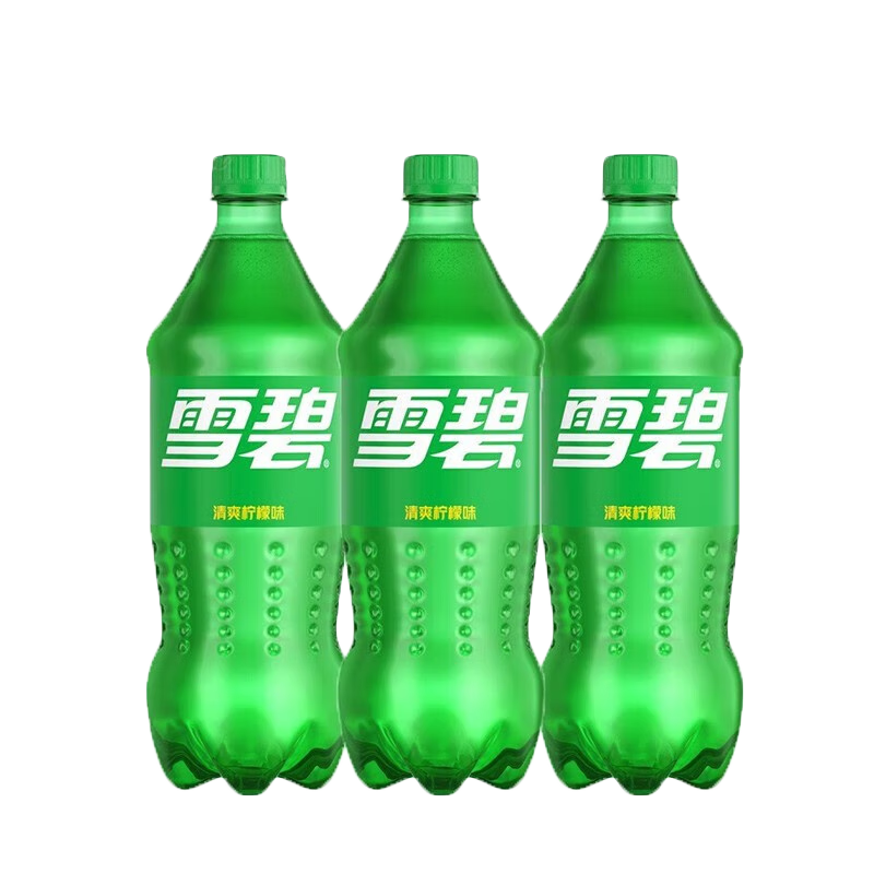 Plus会员：可口可乐汽水碳酸饮料 雪碧888mlx3瓶×5件 39.5元（需领券，合7.9元/