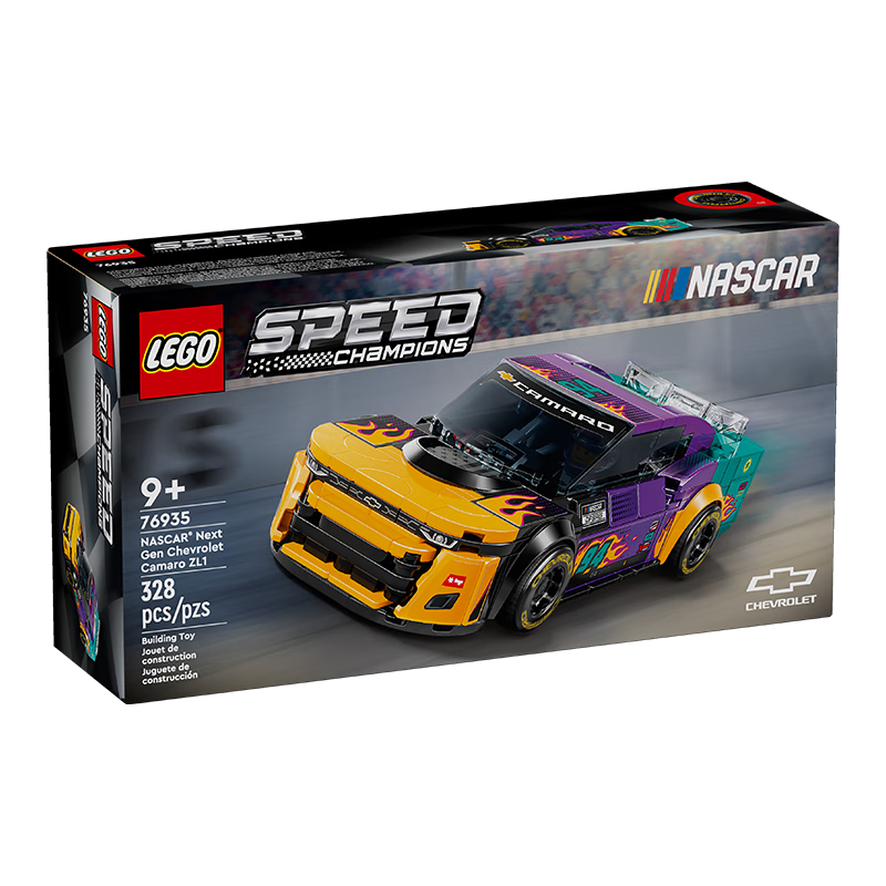 PLUS会员：LEGO 乐高 Speed超级赛车系列 76935 NASCAR? 新一代雪佛兰科迈罗 ZL1 赛