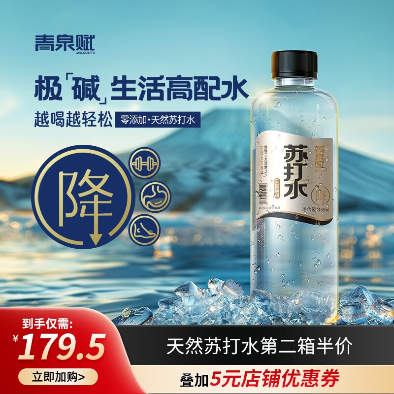 青泉赋 天然苏打水 460ml*24瓶 ￥84.5