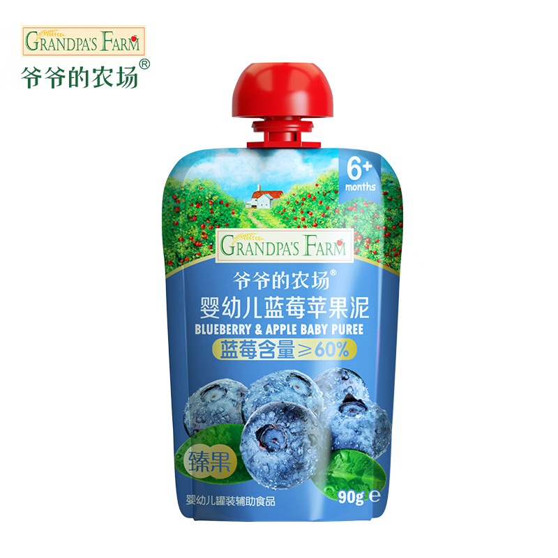 Grandpa's Farm 爷爷的农场 婴幼儿水果泥 90g 12.77元（需买6件，需用券）