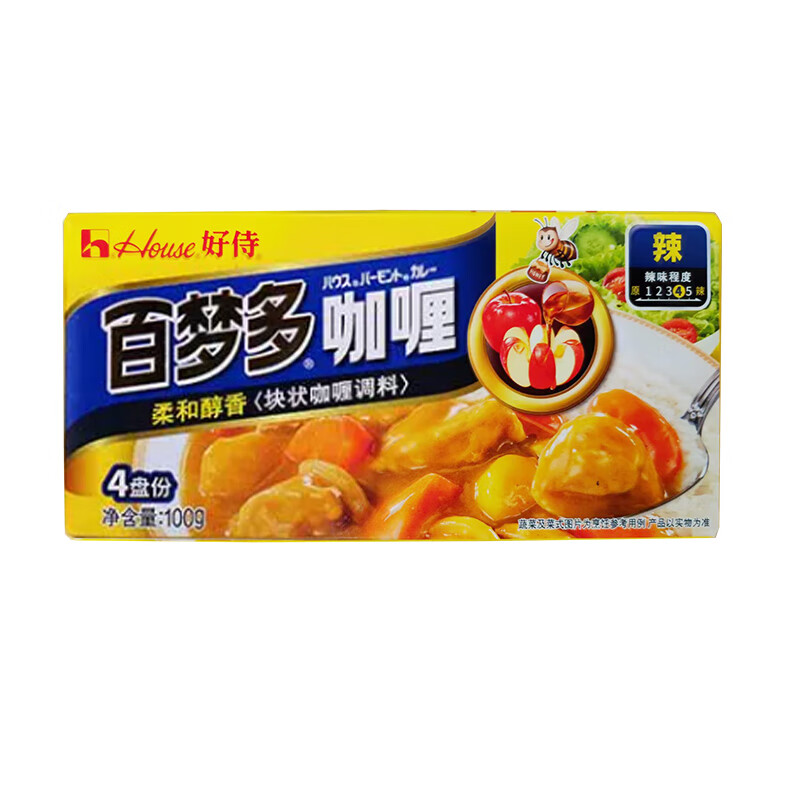 House 好侍 百梦多咖喱辣味100g（任选4件） 30.96元，折7.74元/件