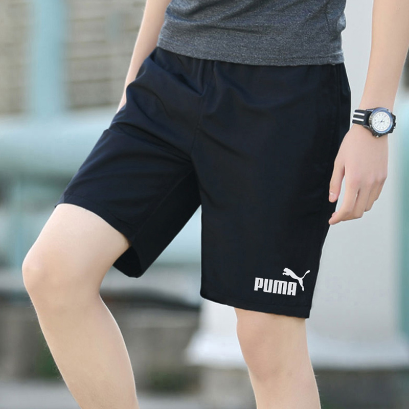 PUMA 彪马 五分裤短裤裤子男裤2022夏季新款黑色休闲裤运动裤588722 94元（需买