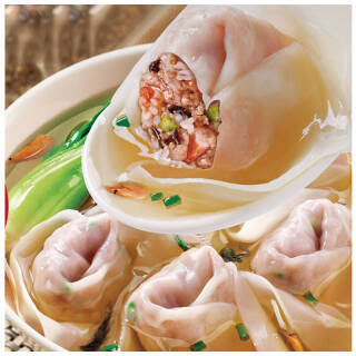 思念 大馅馄饨 三鲜口味 500g(40只 早餐 火锅食材 2件起售) 9.4元