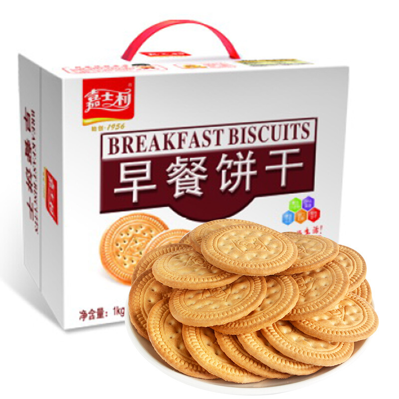 嘉士利 早餐饼干 原味 1kg 19.51元（需用券）