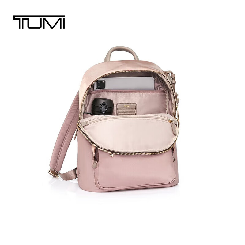 TUMI 途明 Voyageur系列女士纯色尼龙拉链双肩包0196302D 1413.5元（需用券）