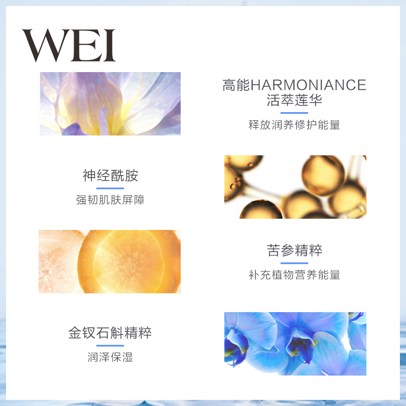 Wei Beauty 蔚蓝之美 WEI/蔚蓝之美沁莲莹润乳液100ml保湿莹润细腻修护正品 383.4