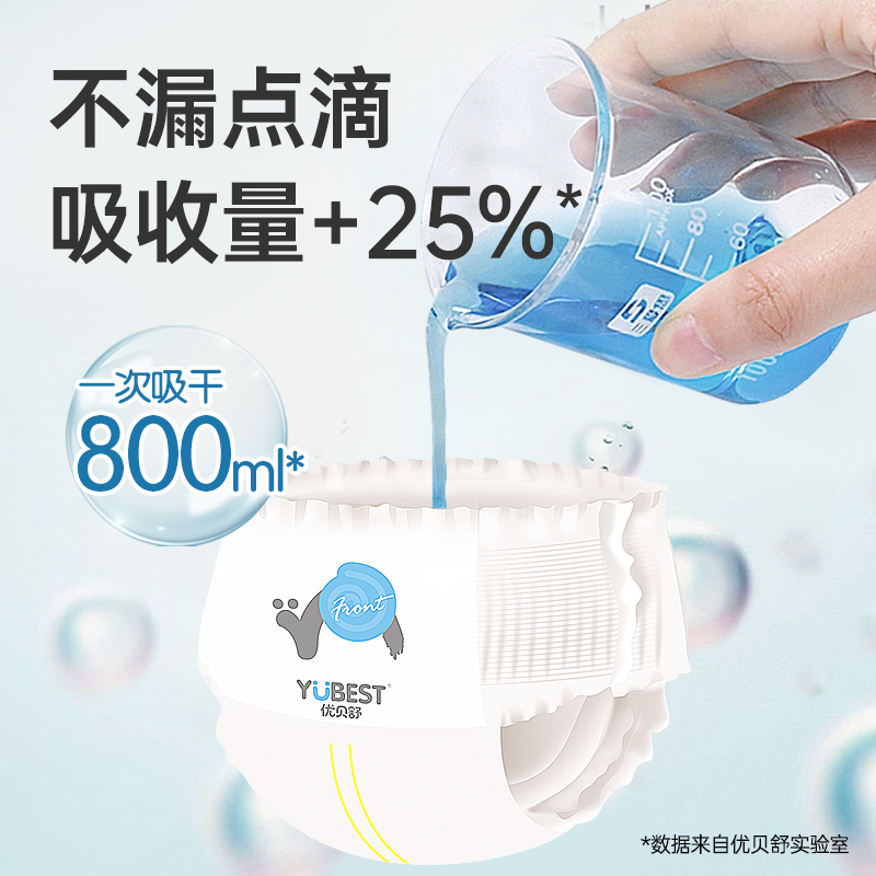 YUBEST 优贝舒 超薄婴儿纸尿裤 S码132片 53.8元（需用券）