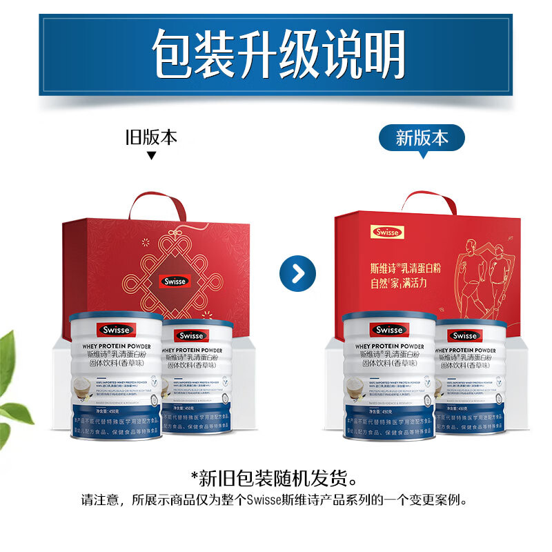 Swisse 斯维诗 乳清蛋白粉香草味900g礼盒装99%乳清蛋白 补充蛋白质氨基酸 中