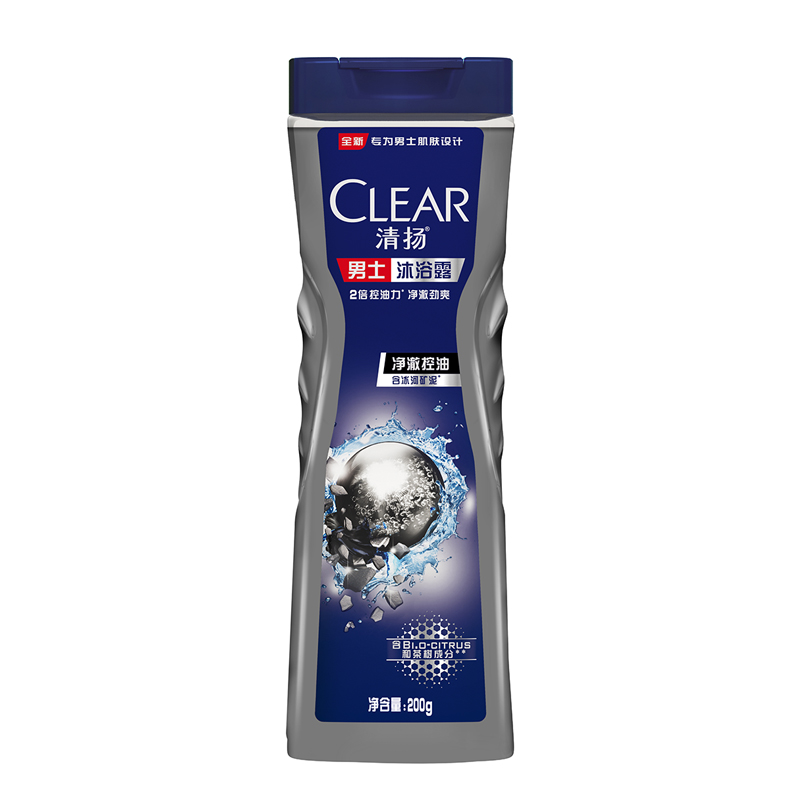 CLEAR 清扬 男士平衡控油沐浴露 净澈控油 200g 28.59元（需买2件，需用券）