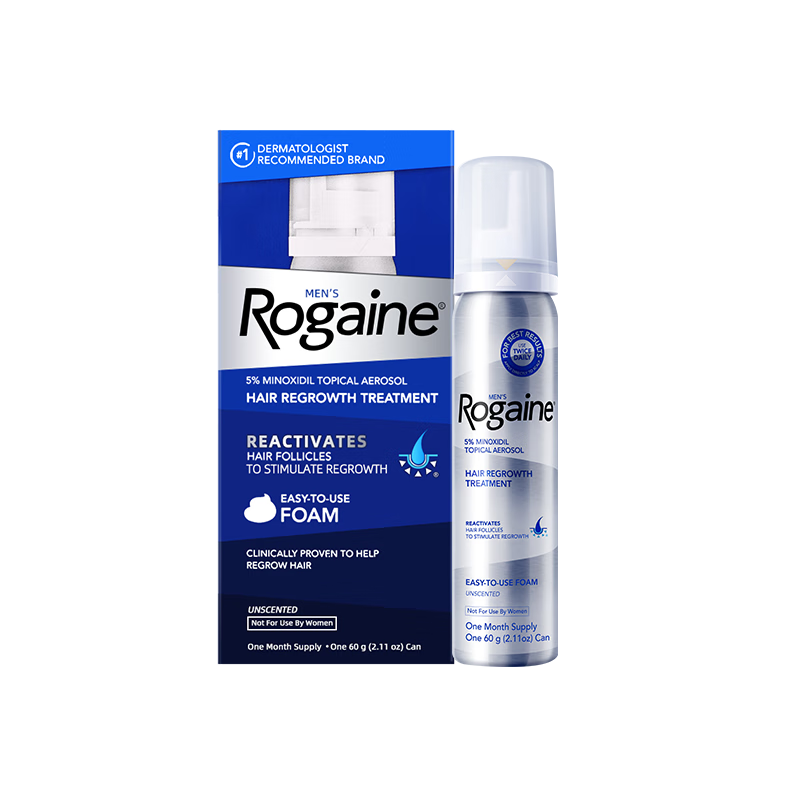 PLUS会员：Rogaine 培健 5%米诺地尔男士生发泡沫 60g 174.05元