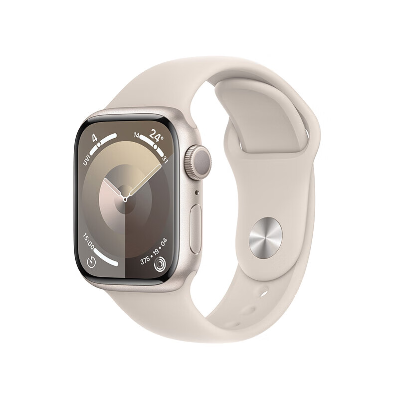 Apple 苹果 Watch Series 9 智能手表 GPS款 41mm 星光色 橡胶表带 S/M 2934.01元（需用