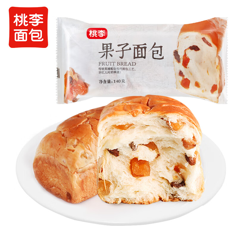 桃李 果子面包 240g*2袋 ￥8.9