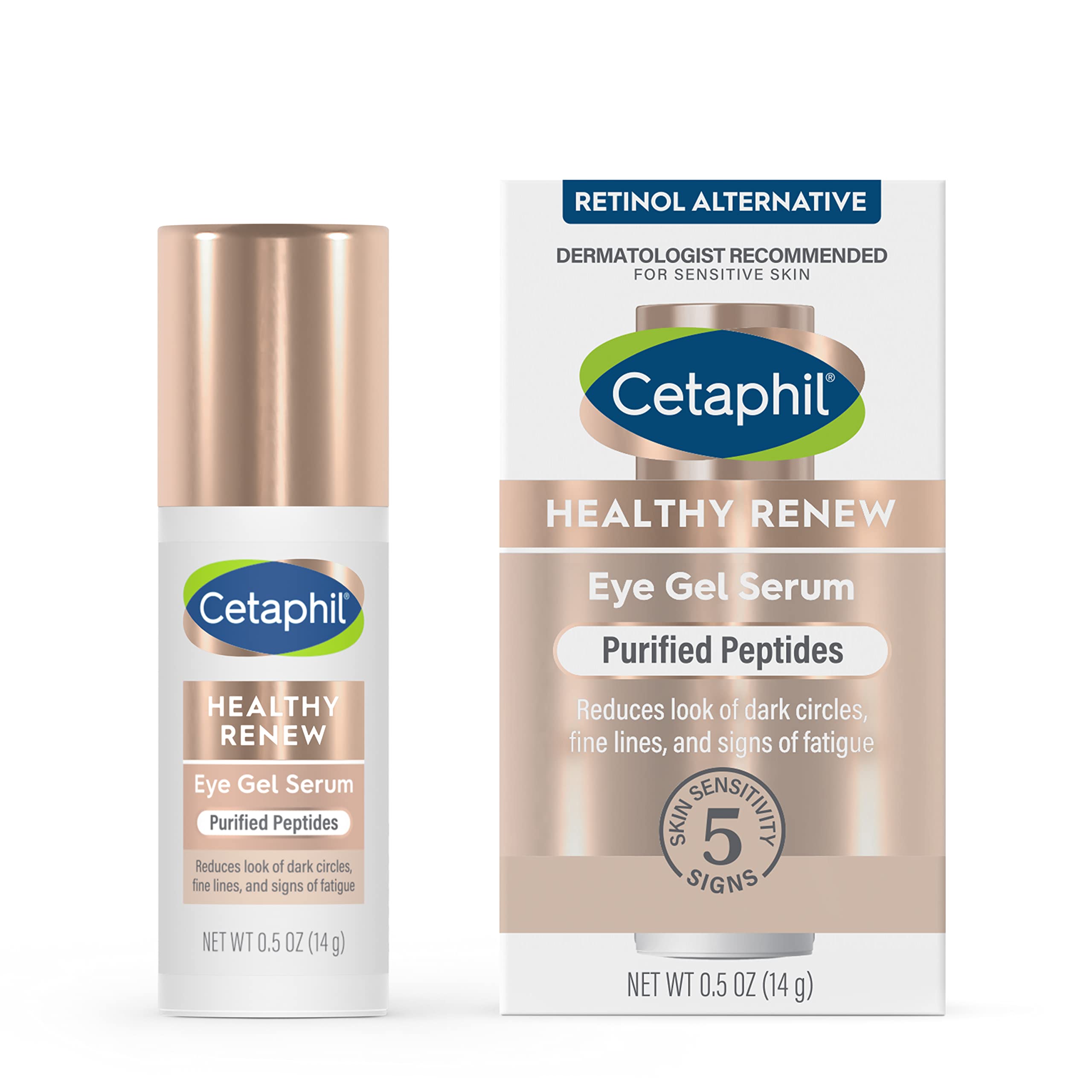 Cetaphil 丝塔芙 眼部精华液 不堵毛孔 无香料 敏感肌肤 肽类 维生素A 14g 1件装