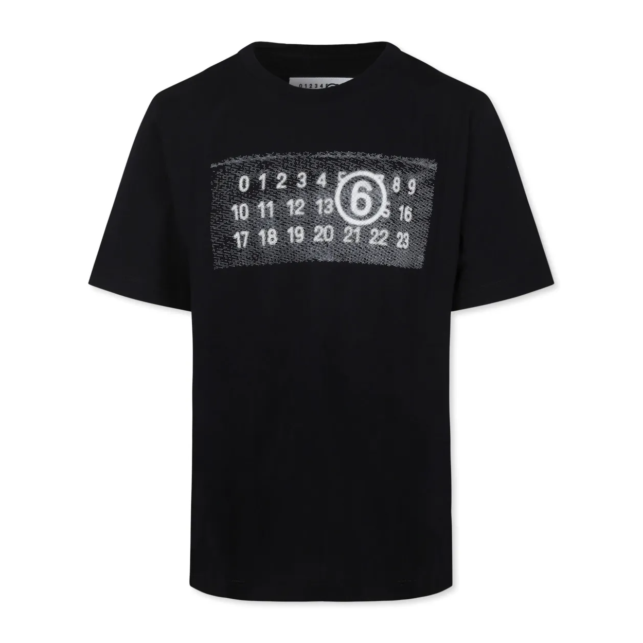 碼全！MM6 Maison Margiela 大童款黑色數字印花T恤 6折 ￥670