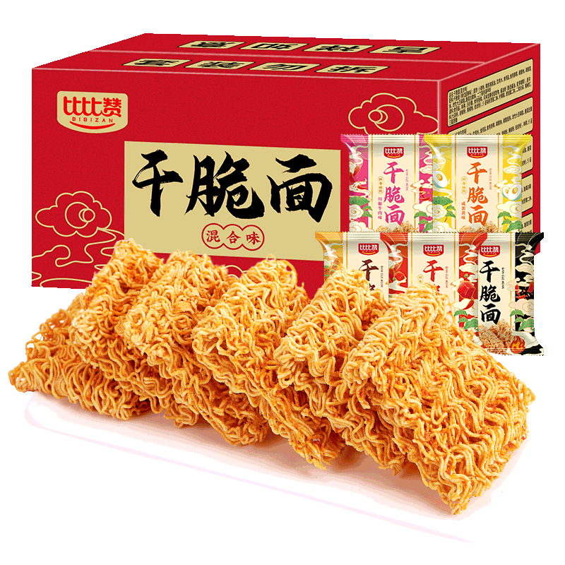 比比赞（BIBIZAN） 掌心脆干脆面约100包 混合味1500g 23.26元