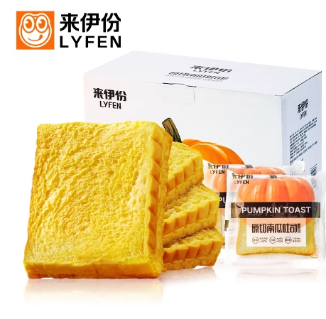 来伊份 原切南瓜吐司750g ￥29.9