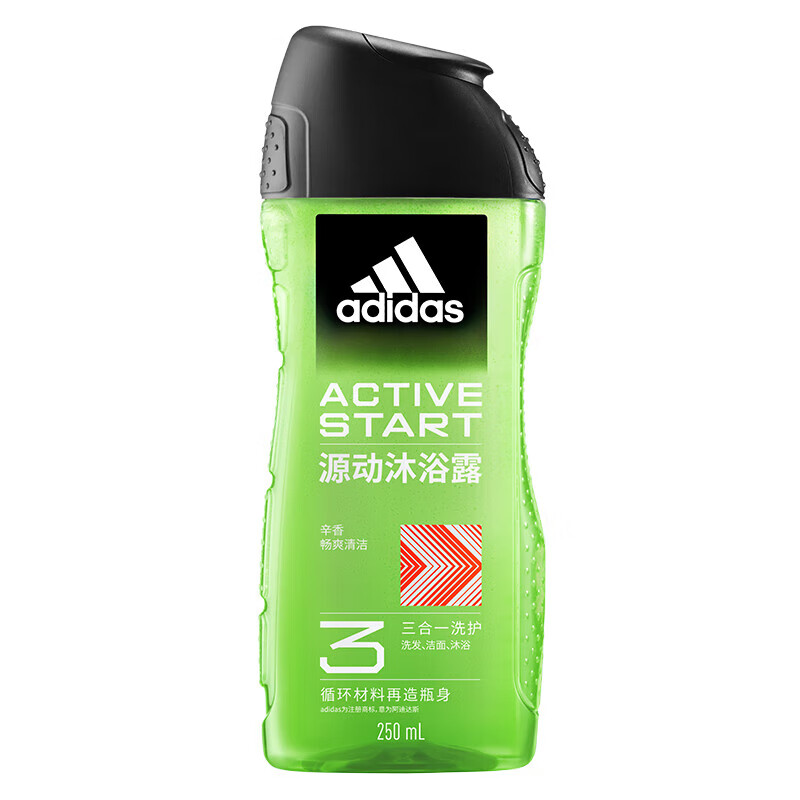 adidas 阿迪达斯 三效合一男士沐浴露250ml（任选3件） 12.33元（需买3件，需用