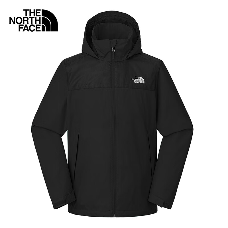 THE NORTH FACE 北面 冲锋衣男户外单层防风硬壳外套夹克可挂胆 黑色 L 898元