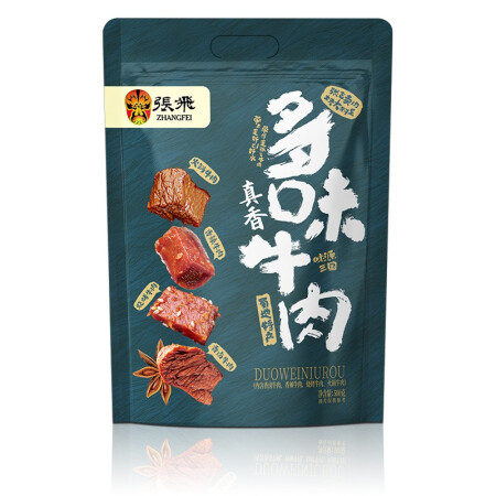 张飞 四川多味牛肉零食 500g 83.6元