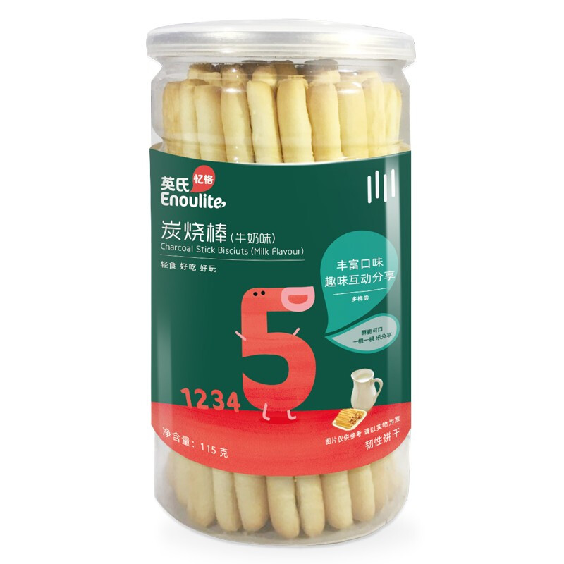 Enoulite 英氏 磨牙棒饼干 5阶 牛奶味 108g 7.92元（需用券）