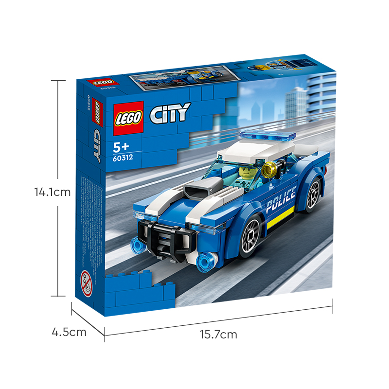 LEGO 乐高 城市系列60312 警车儿童益智积木男孩汽车玩具拼搭积木送礼物 79元