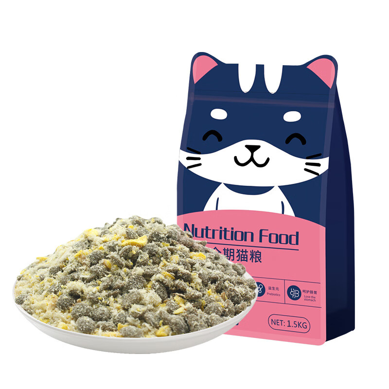 Mr.Tom/汤姆先生 汤姆先生 MR.TOM 猫粮 鸡肉绒冻干双拼猫粮 3kg（1.5kg*2） 65.9元