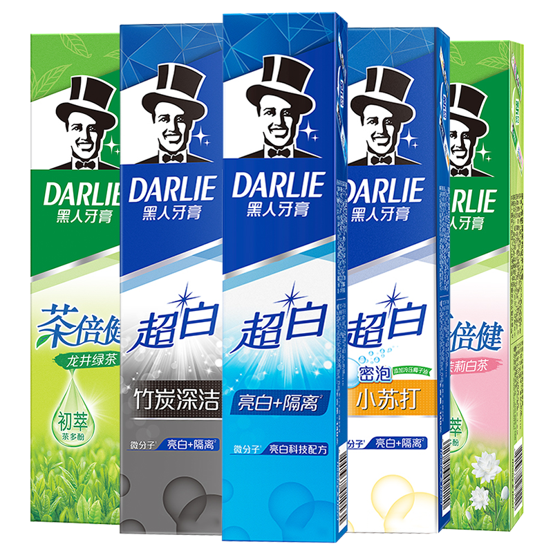 PLUS会员：DARLIE 好来 茶薄荷小苏打组合套装 415g＋赠送旅行装牙膏*1支+牙刷*1