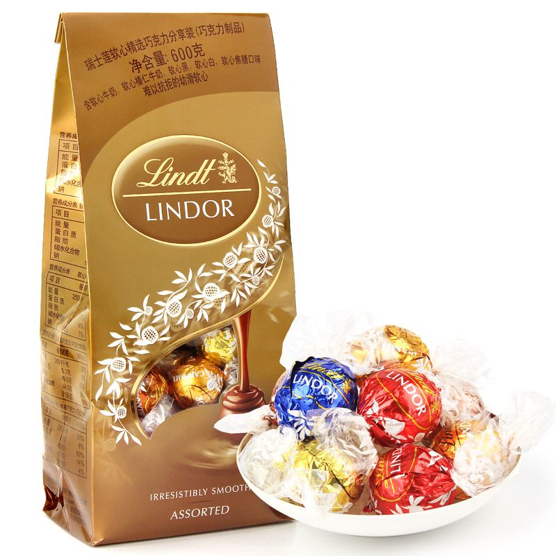 Lindt 瑞士莲 LINDOR软心 精选巧克力 混合口味 600g 98元