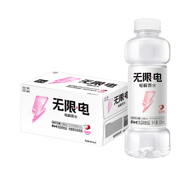 康师傅 无限电 电解质水风味饮料 荔枝味整箱装 500ml*15瓶 47.8元（需领券）