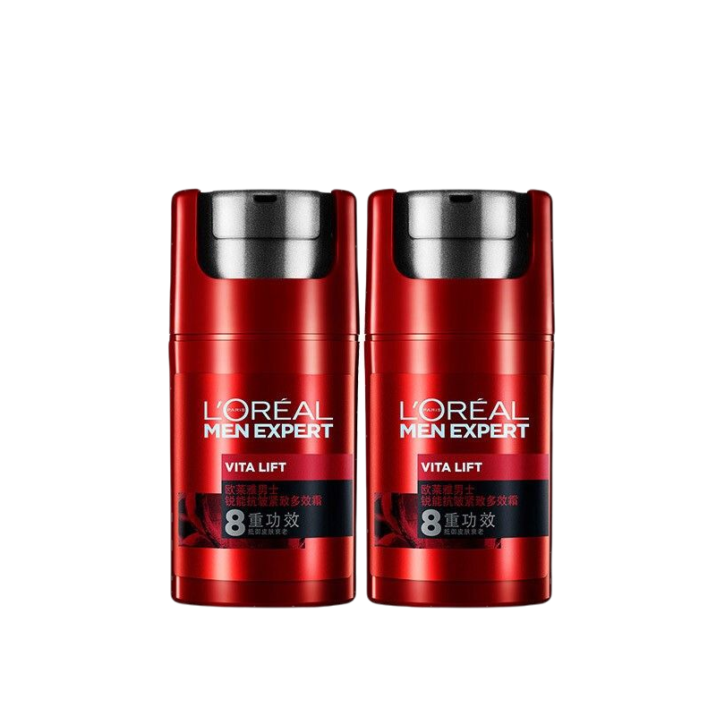 移动端、京东百亿补贴：L'OREAL PARIS 欧莱雅男士锐能多效霜50ml*2补水保湿乳