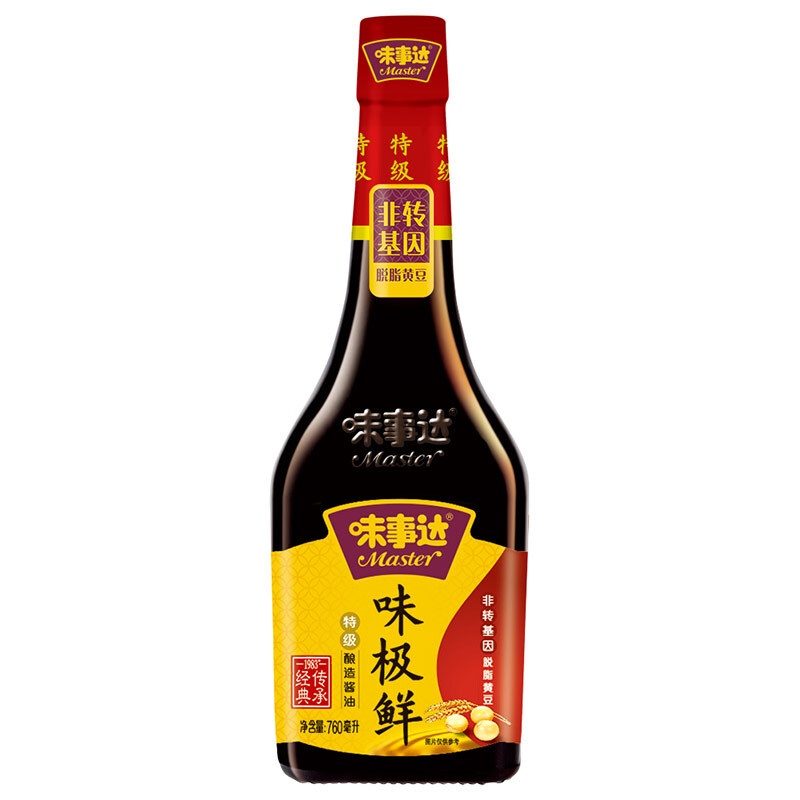 MASTER 味事达 味极鲜 特级酿造酱油 760ml 12.58元