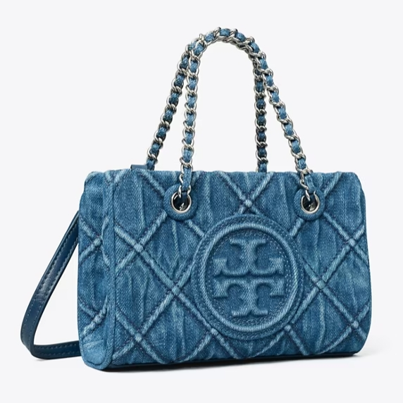 Tory Burch 汤丽柏琦 MINI FLEMING 牛仔托特包 7折 $349（约2545元）