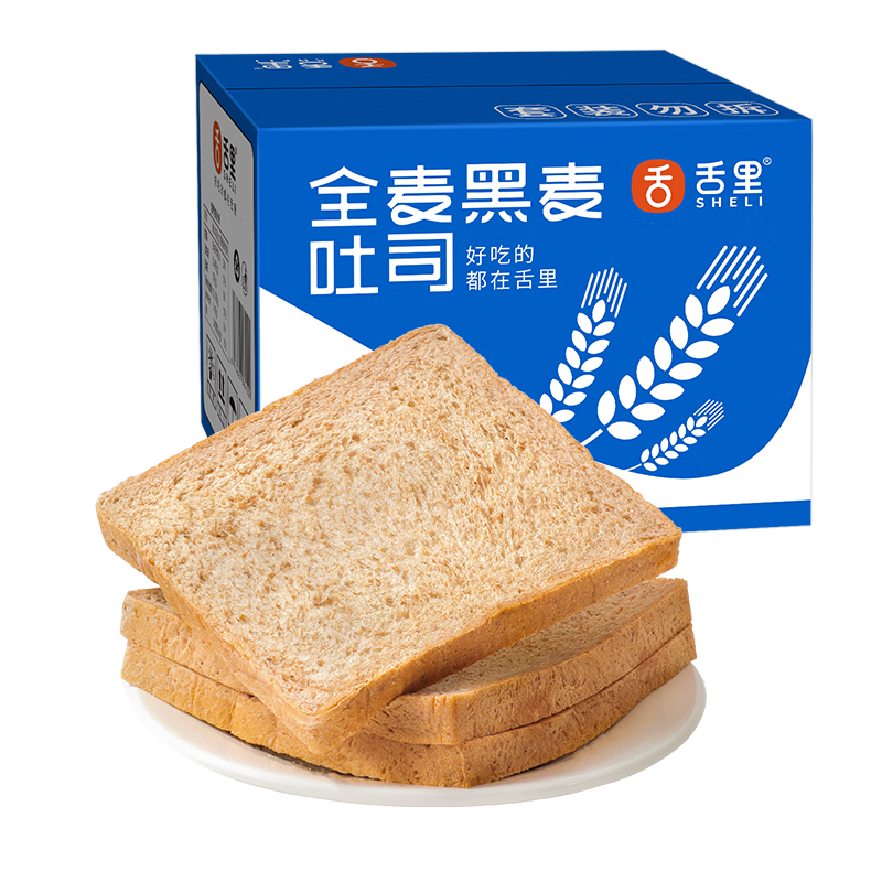 舌里 0脂肪全麦吐司 1000g 14.9元（需领券）