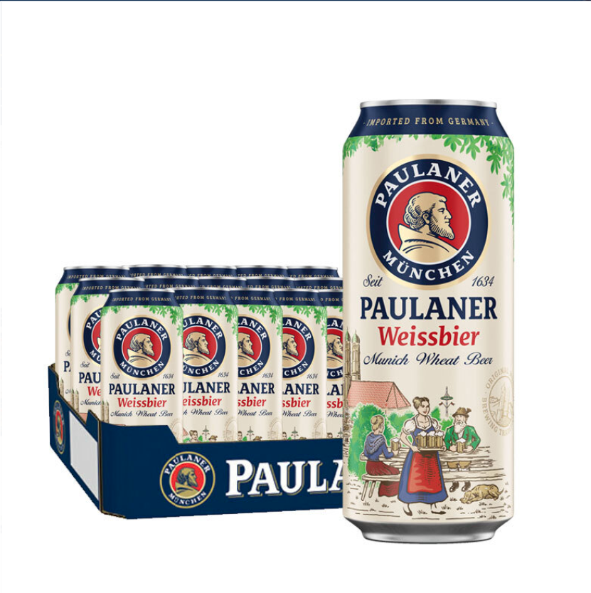 PAULANER 保拉纳 柏龙 德国进口 小麦白啤 500mL 24罐 188元