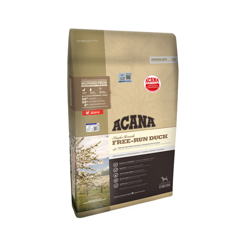 ACANA 爱肯拿 鸭肉梨低敏 全价通用狗粮 11.4kg 829元