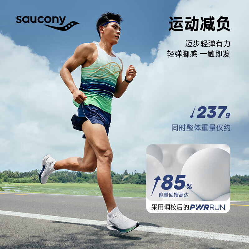 saucony 索康尼 MIRAGE FLOW 男款跑鞋 100112433998 475元（需用券）