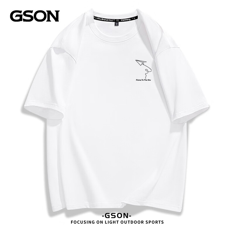 GSON t 男士纯棉运动短袖T恤 30.15元（需买2件，需用券）