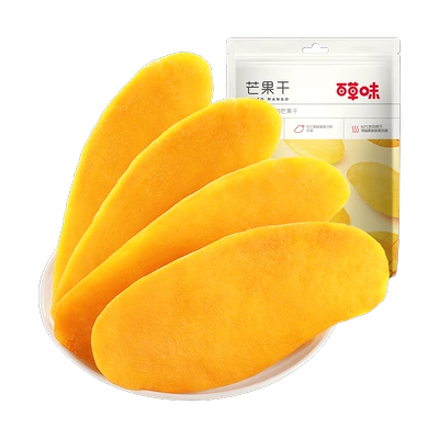 需首购、88VIP：百草味 芒果干 120g×1袋 4.5元（+1元淘金币，需领券）