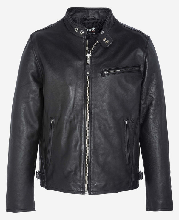 经典美国皮衣品牌,schott nyc cafe racer 男士真皮夹克 lc940d ￥