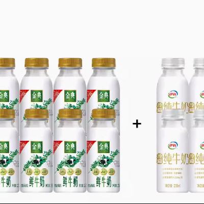 伊利 金典鲜牛奶235ml*8瓶＋冷藏纯牛奶小白瓶235ml*4瓶营养早餐奶 36元