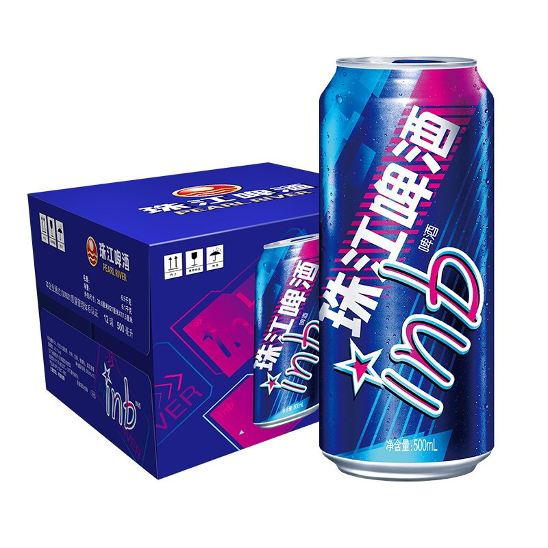 PLUS会员：珠江啤酒 8度 珠江InBeer啤酒 500ml*12听 整箱装 24.33元（需用券）